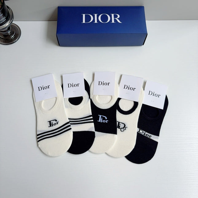 DIOR 26S NO-SHOW SOCKS 413893 (1 BOX)