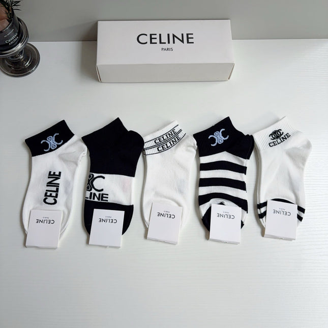 CELINE 26S ANKLE SOCKS 407151 (1 BOX)