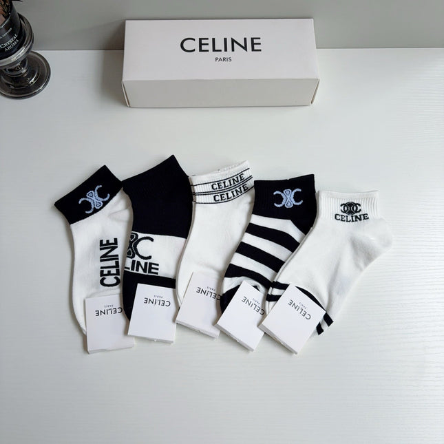 CELINE 26S ANKLE SOCKS 407151 (1 BOX)
