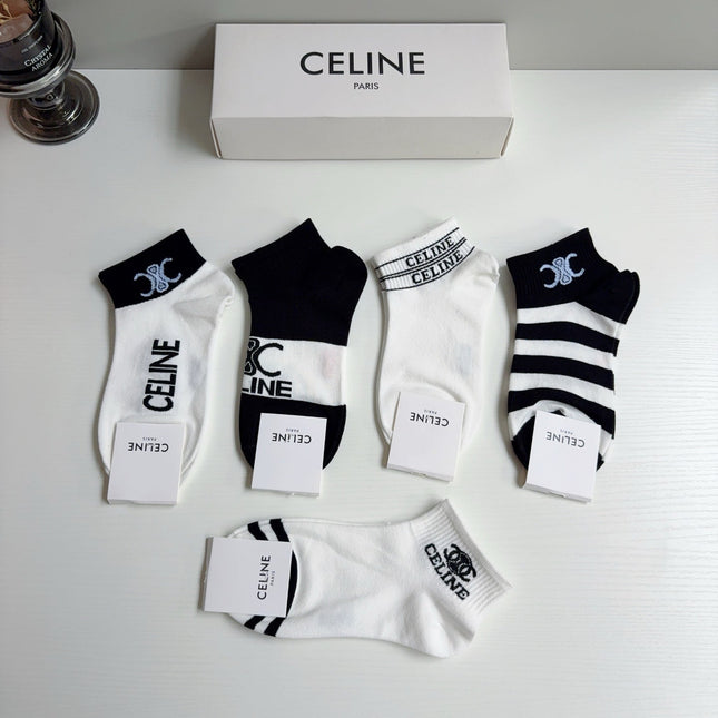 CELINE 26S ANKLE SOCKS 407151 (1 BOX)