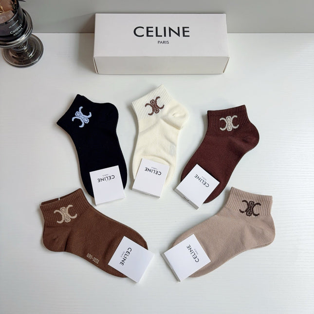 CELINE 26S ANKLE SOCKS 408716 (1 BOX)