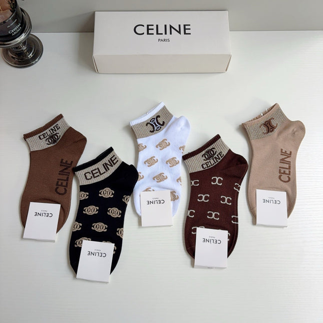 CELINE 26S ANKLE SOCKS 410373 (1 BOX)