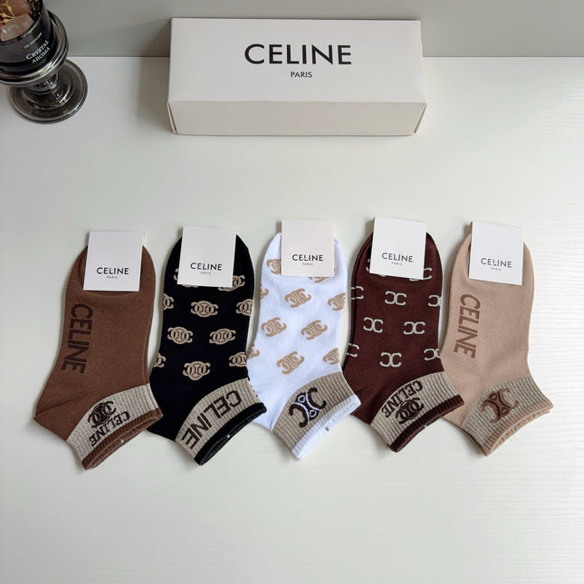 CELINE 26S ANKLE SOCKS 410373 (1 BOX)