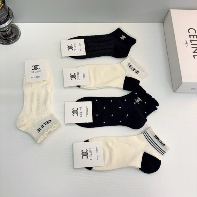 CELINE 26S ANKLE SOCKS 405314 (1 BOX)