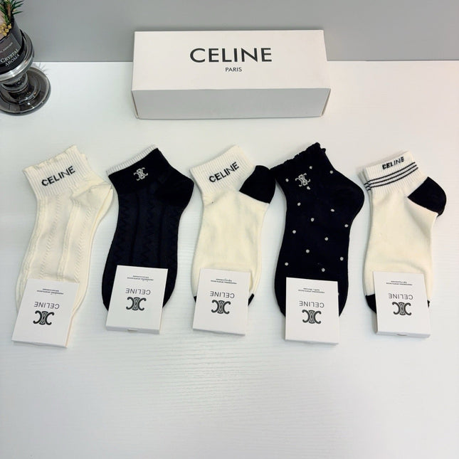 CELINE 26S ANKLE SOCKS 405314 (1 BOX)