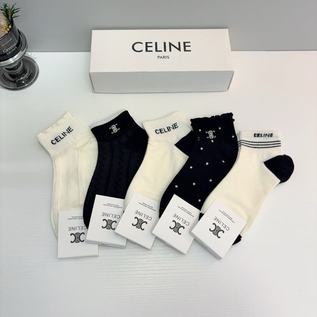 CELINE 26S ANKLE SOCKS 405314 (1 BOX)