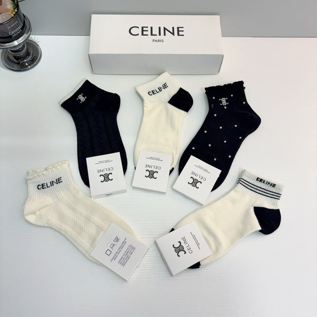 CELINE 26S ANKLE SOCKS 405314 (1 BOX)