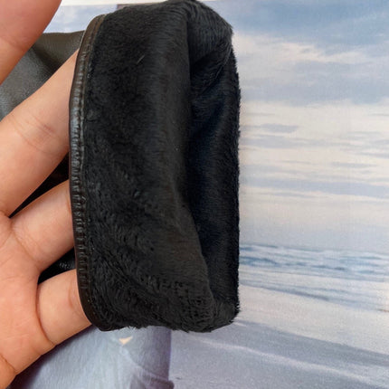 GLOVES IN BLACK LAMBSKIN AND FLEECE LINING 465050