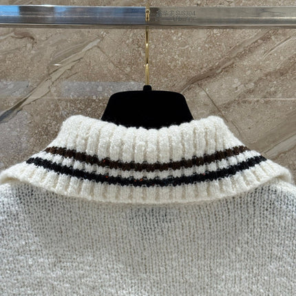 CHANEL 25S CASHMERE HALF-ZIP T-SHIRT 318