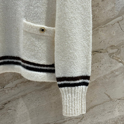 CHANEL 25S CASHMERE HALF-ZIP T-SHIRT 318