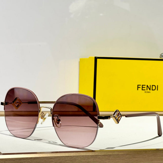 TRAVEL ROUND FRAME SUNGLASSES FD8136 IN METAL