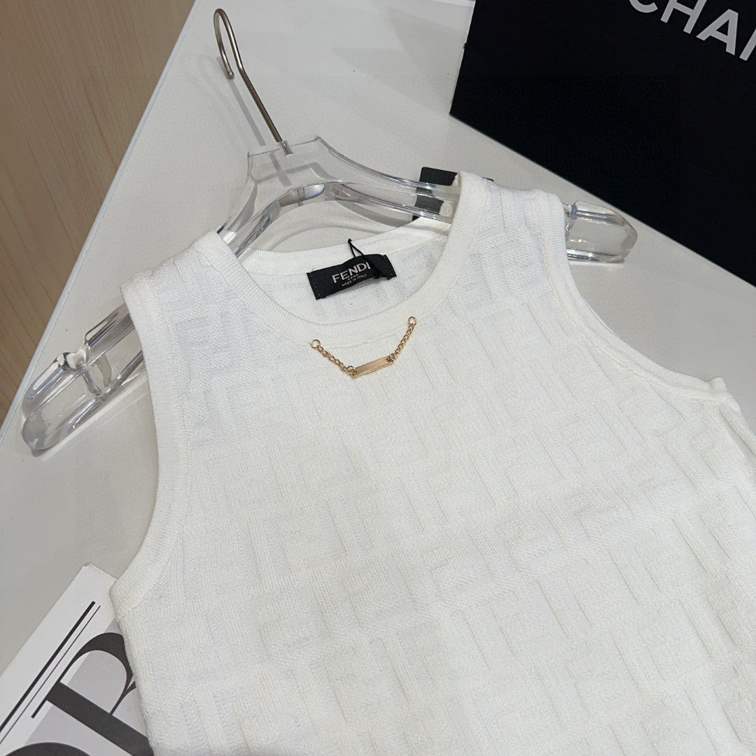 CAMISOLE 627711 IN WHITE COTTON RIBBED KNIT