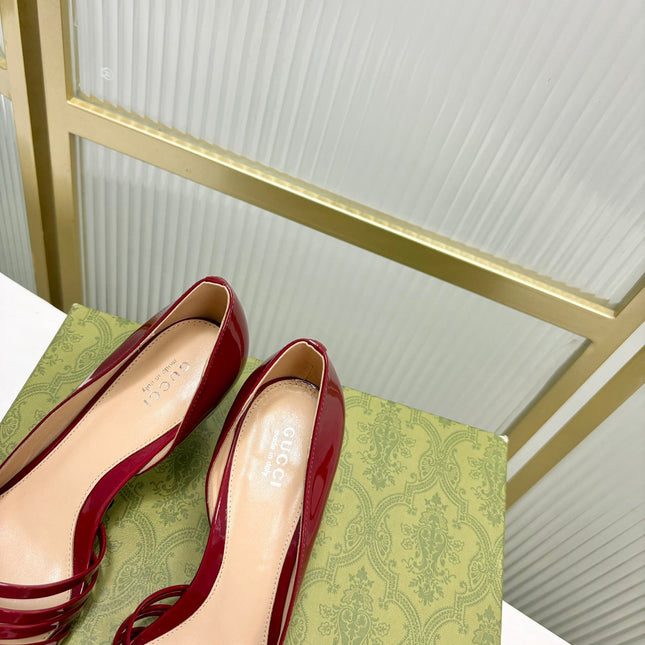 HIGH PUMP 6 CM IN CRIMSON RED CALFSKIN