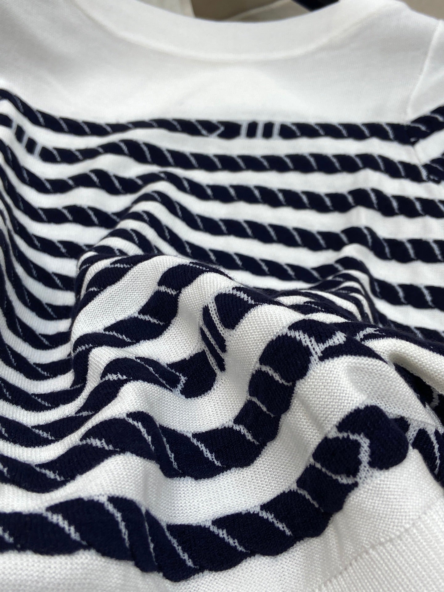 LV STRIPED SWEATER 25S IN TENCEL  266038