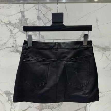 YSL 25S LEATHER MINI SKIRT STYLE 225