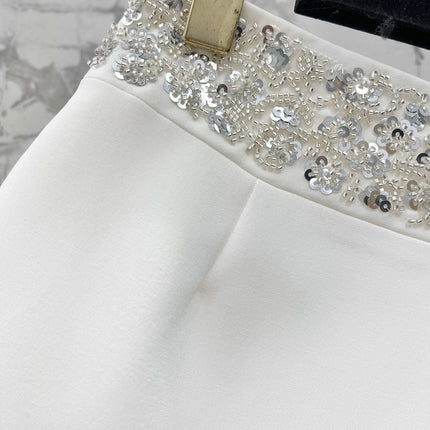 CHANEL 26S BEADED BODYCON SHORTS STYLE 1114