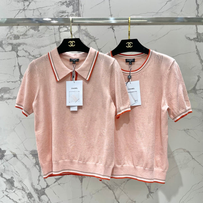 CHANEL 26S SHORT-SLEEVED KNIT SHIRT STYLE 1164