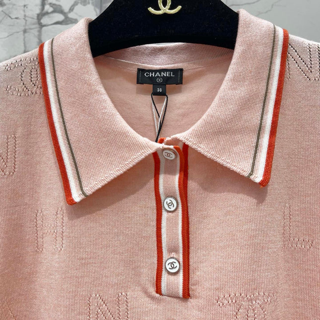 CHANEL 26S SHORT-SLEEVE KNIT POLO STYLE 1179