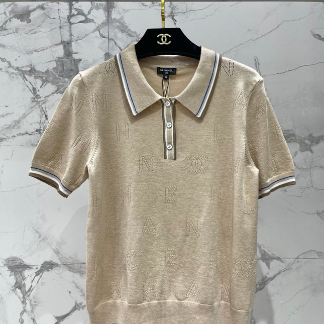 CHANEL 26S SHORT-SLEEVE KNIT POLO STYLE 1178