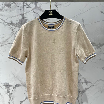 CHANEL 26S SHORT-SLEEVED KNIT SHIRT STYLE 1163
