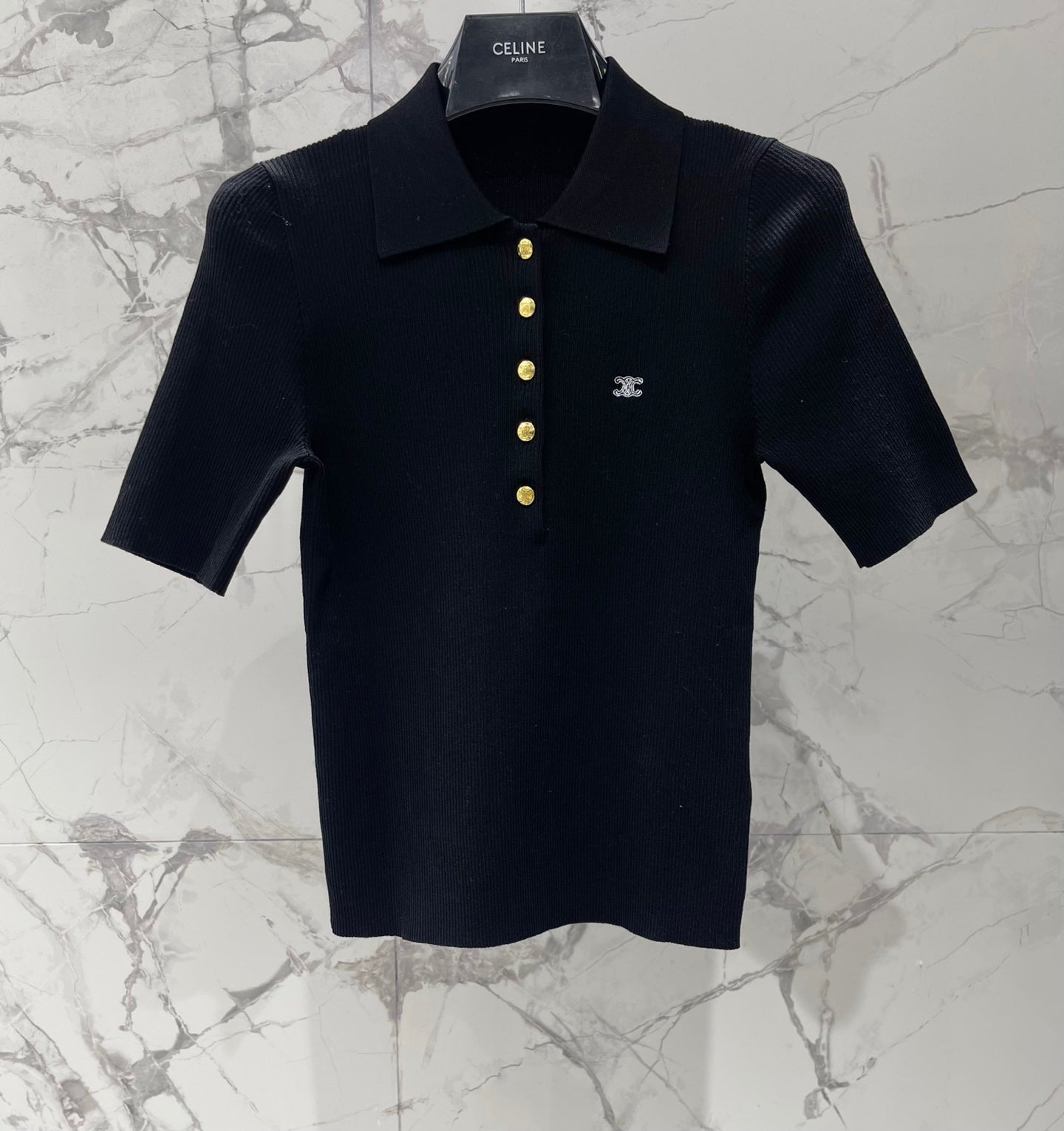 CELINE 26S SHORT SLEEVE KNIT SHIRT 304