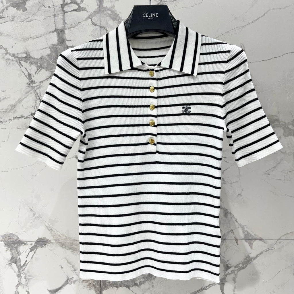 CELINE 26S SHORT SLEEVE KNIT SHIRT 303
