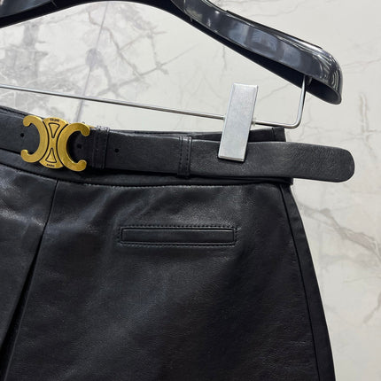 CELINE 26S LEATHER SHORTS 422