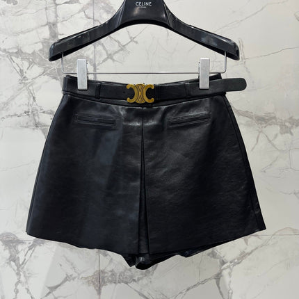 CELINE 26S LEATHER SHORTS 422
