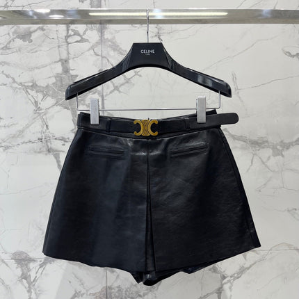 CELINE 26S LEATHER SHORTS 422