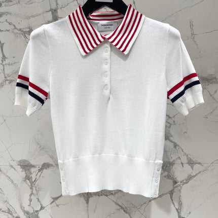 THOM 26S SHORT SLEEVE POLO KNIT TOP STYLE 229