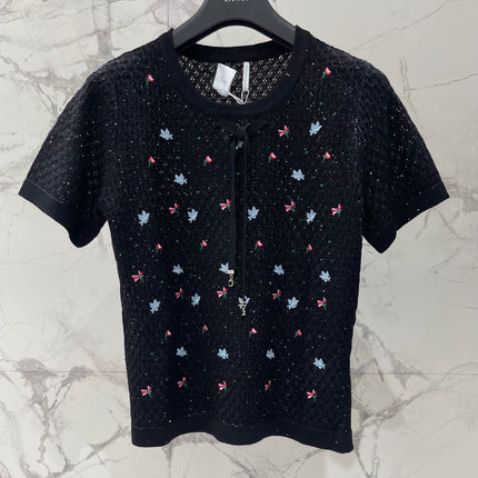 DIOR 26S SHORT-SLEEVE KNIT T-SHIRT 1314