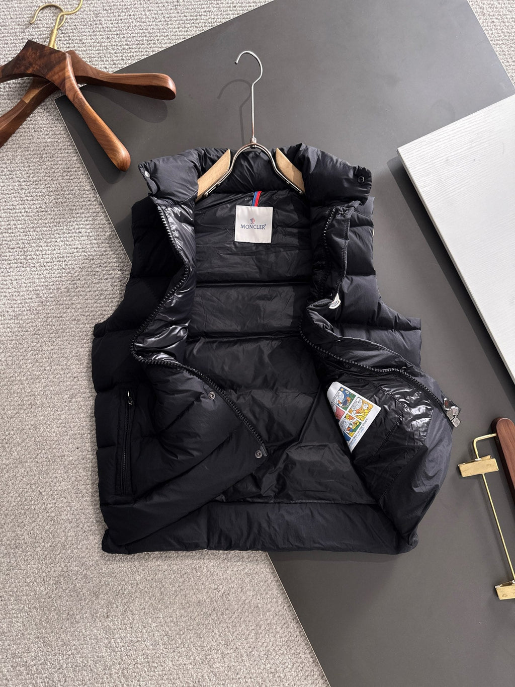 MONCLER CONTRIN DOWN VEST IN BLACK
