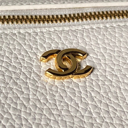 CHANEL 26S VANITY BAG 19 IN IVORY WHITE CAVIAR CALFSKIN GOLD HARDWARE