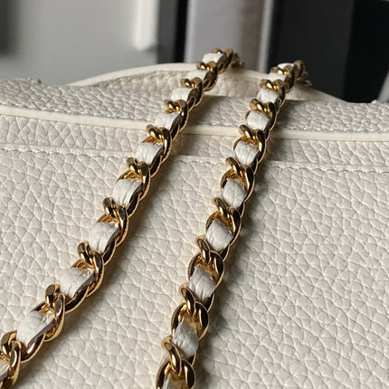CHANEL 26S VANITY BAG 19 IN IVORY WHITE CAVIAR CALFSKIN GOLD HARDWARE