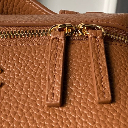 CHANEL 26S VANITY BAG 19 IN CARAMEL BROWN CAVIAR CALFSKIN GOLD HARDWARE