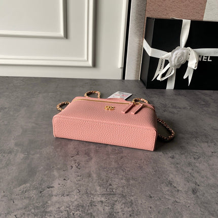 CHANEL 26S VANITY BAG 19 IN LIGHT PINK CAVIAR CALFSKIN GOLD HARDWARE