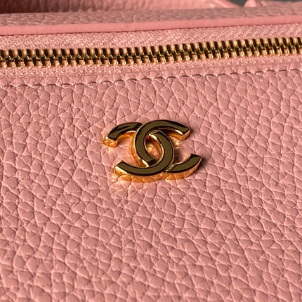 CHANEL 26S VANITY BAG 19 IN LIGHT PINK CAVIAR CALFSKIN GOLD HARDWARE