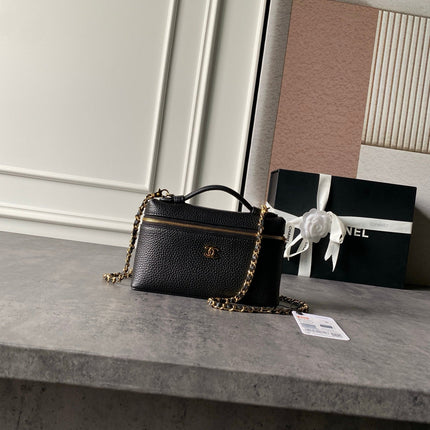 CHANEL 26S VANITY BAG 19 IN BLACK CAVIAR CALFSKIN GOLD HARDWARE