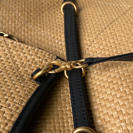 CHANEL 26S MAXI SHOPPING BAG 59 IN BEIGE RAFFIA GOLD HARDWARE