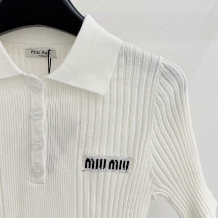 MIUMIU SHORT-SLEEVE POLO T-SHIRT STYLE 782