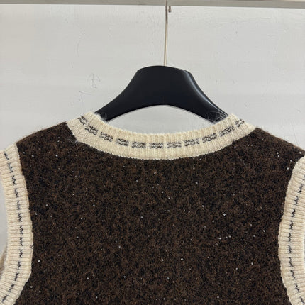 CHANEL 26S SLEEVELESS KNIT BLAZER 741