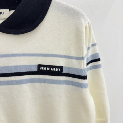 MIUMIU 26S KNIT POLO SWEATER 981