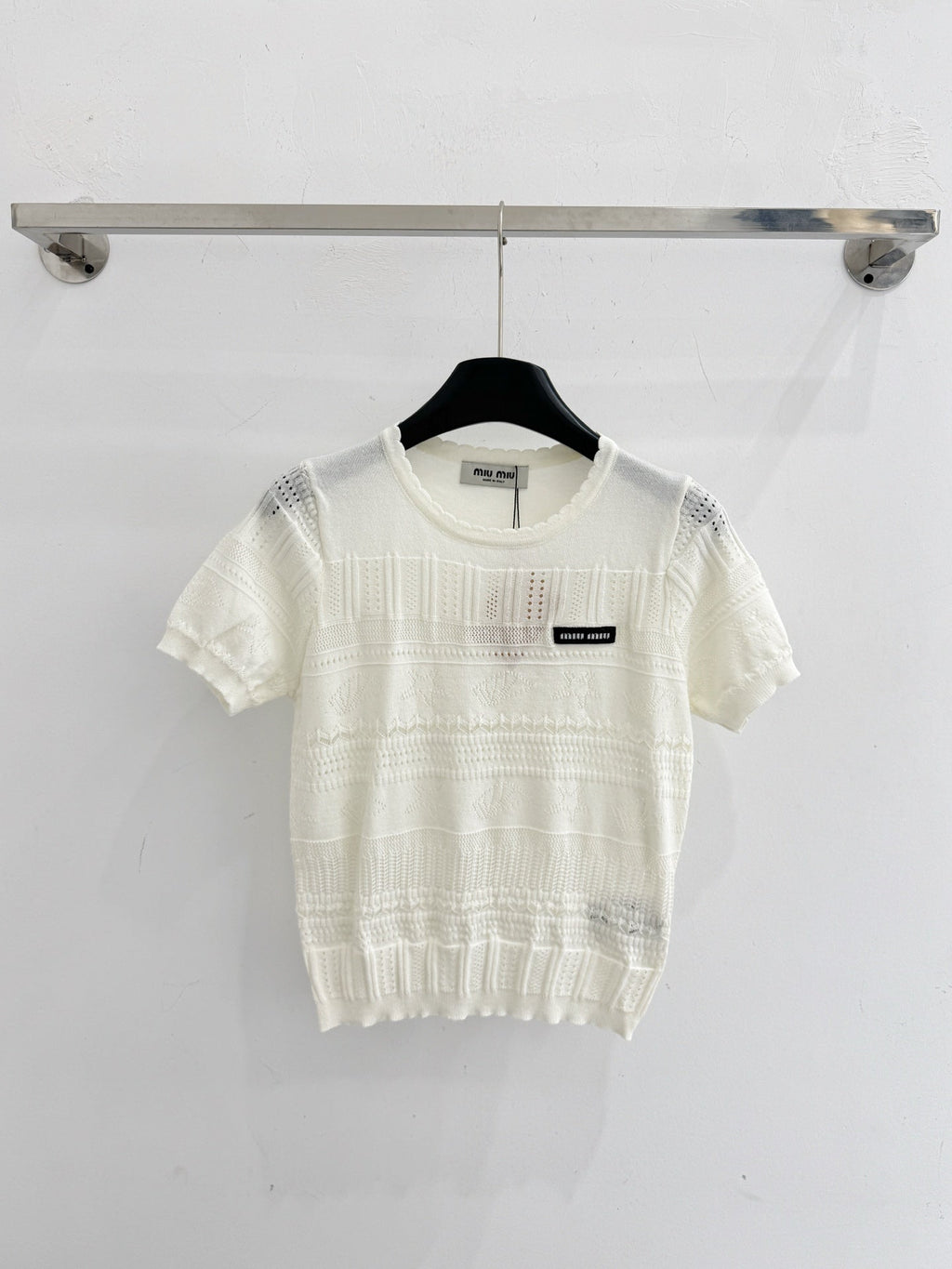 MIUMIU 26S SHORT-SLEEVED SWEATER STYLE 1074