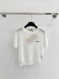 MIUMIU 26S SHORT-SLEEVED SWEATER STYLE 1063