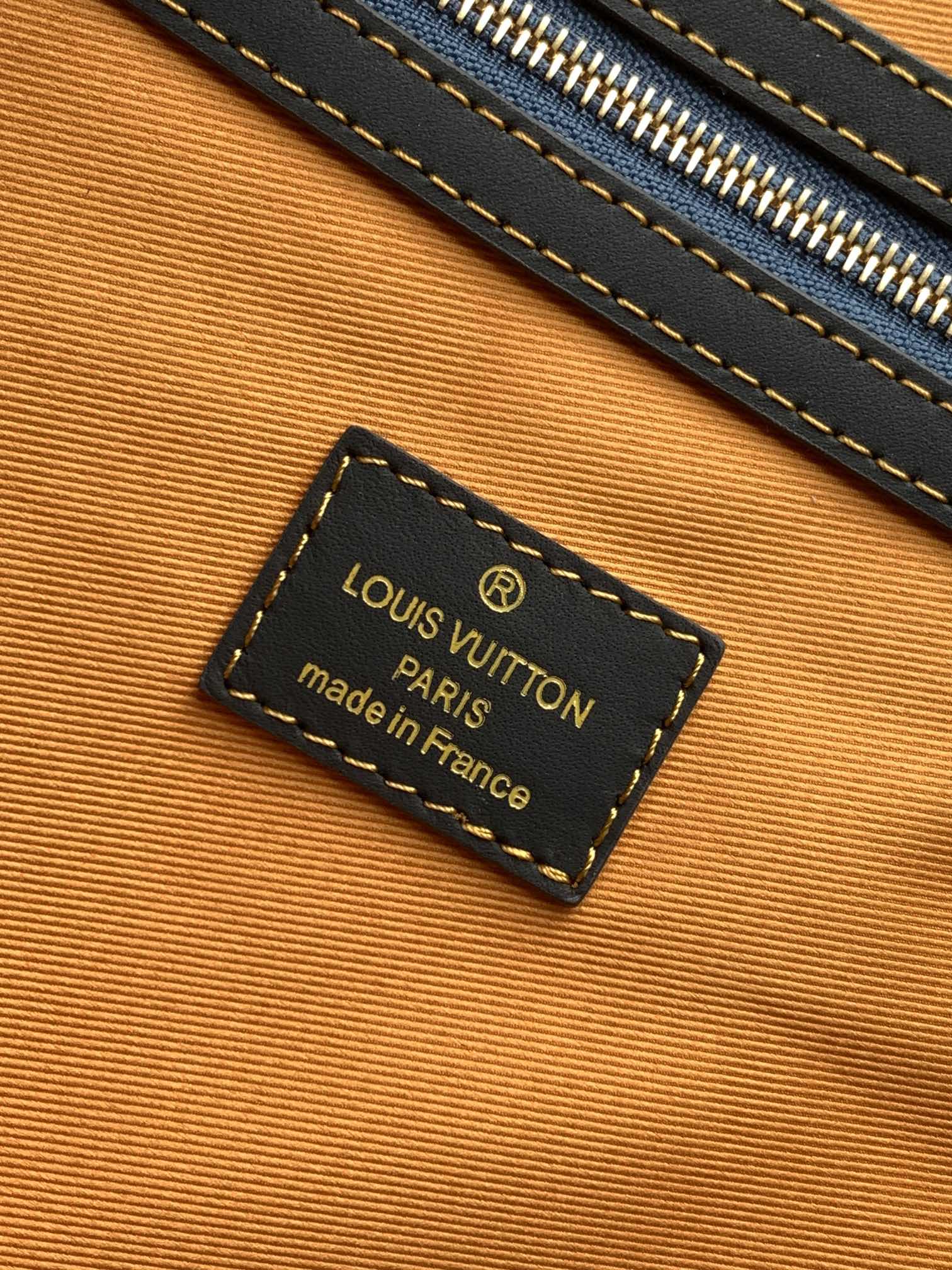 LV 26S KEEPALL 50 IN BLUE WITH LIGHT BLUE ACCENTS COATED CANVAS