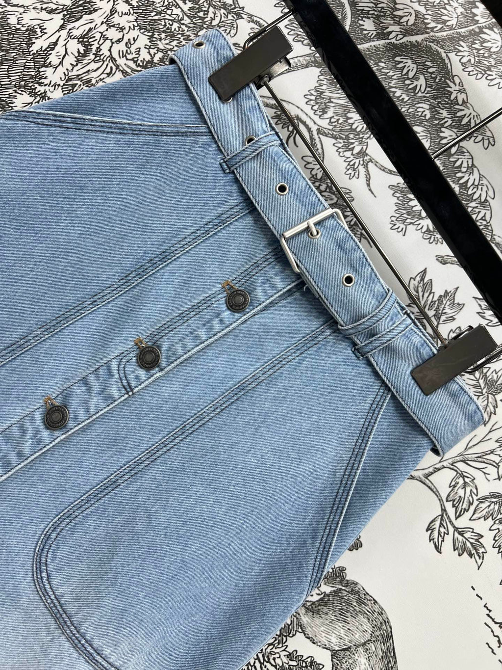 JEAN SKIRT DENIM JACQUARD DUSTY BLUE 266730