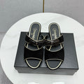 CC DOUBLE-STRAP HEELS 25S IN BLACK SUEDE