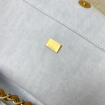 CHANEL 26S TOTE BAG 44 IN WHITE DENIM