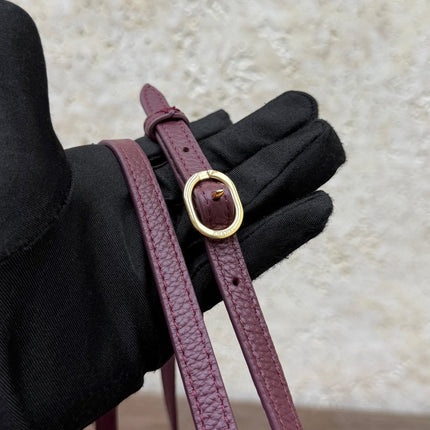 CHANEL 26S SHOULDER BAG 40 IN BURGUNDY LAMBSKIN GRAINED