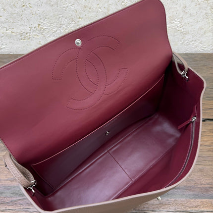 CHANEL 26S SHOULDER BAG 40 IN TAUPE LAMBSKIN GRAINED